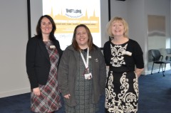 Dr Maria Pollard and Dr Kathy Duffy from NHS Education for Scotland with Claire Stevenson the Society Founder Member